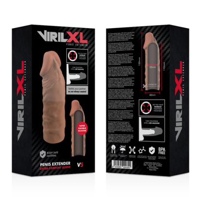 virilxl-extension-de-pene-liquid-silicone-v5-marron-1