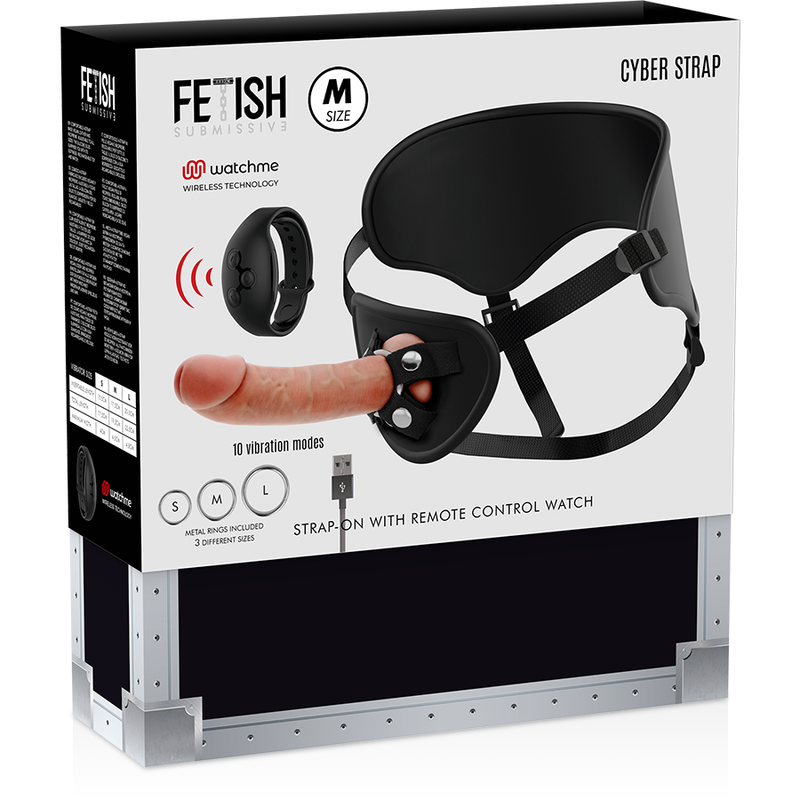 fetish-submissive-cyber-strap---arnes-con-dildo-control-remoto-tecnologia-watchme-m-0