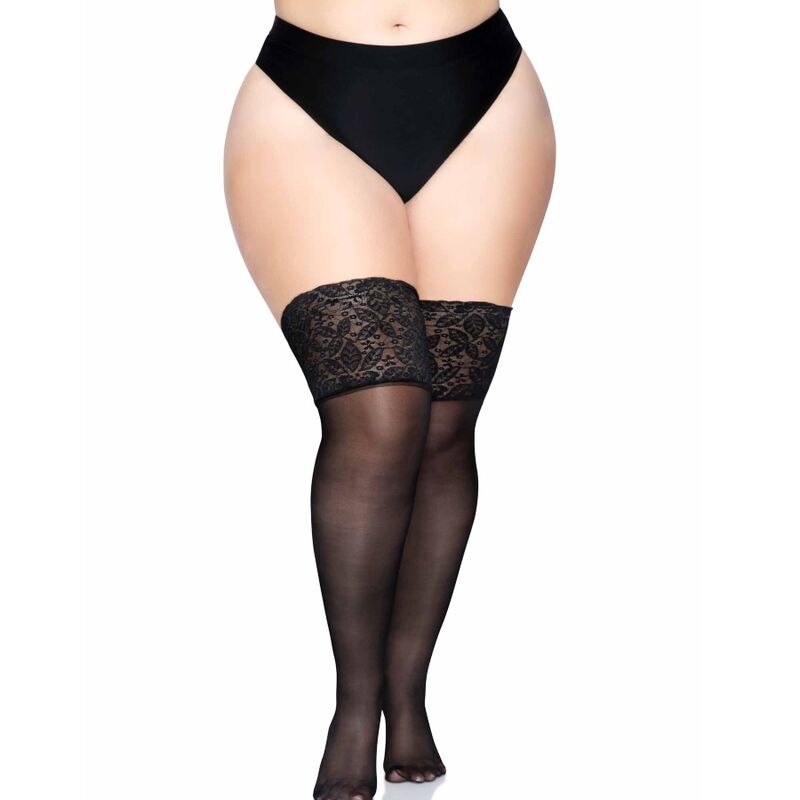 leg-avenue---medias-negras-autoadhesivas-con-encaje-ancho-plus-size-0