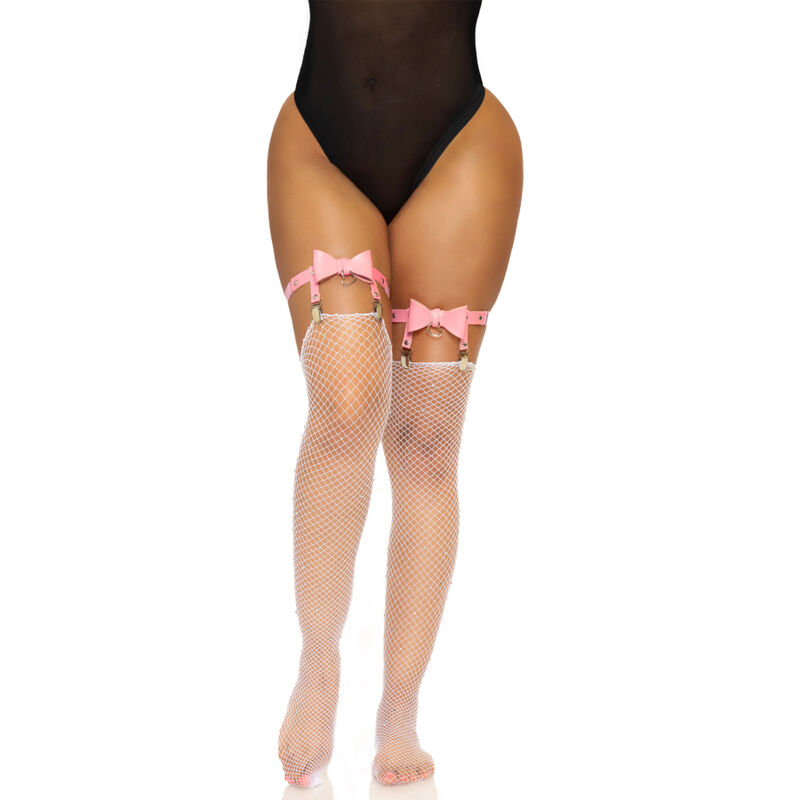 leg-avenue---liguero-alto-de-cuero-vegano-talla-Única---rosa-0
