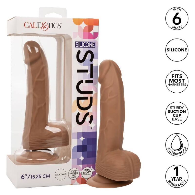 calexotics---silicone-studs-15.24-cm-brown-0
