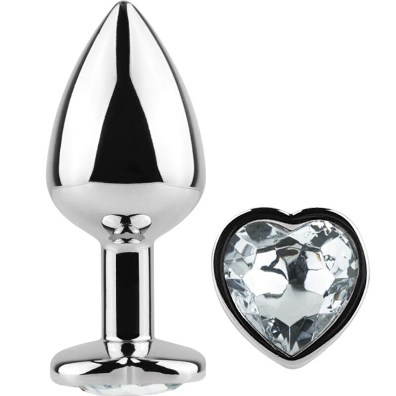 secretplay---metal-butt-plug-corazÓn-transparente-talla-s-7-cm-0