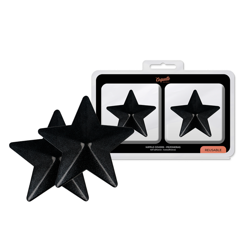 coquette-chic-desire---cubre-pezones-metal-estrellas-negras-0