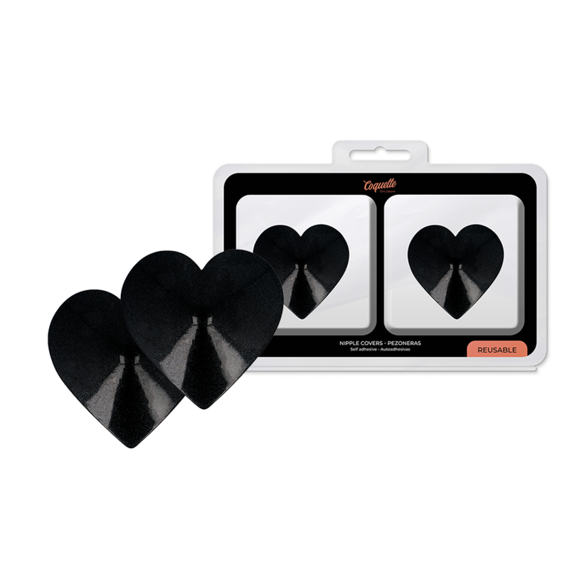 coquette-chic-desire---cubre-pezones-metal-corazones-negros-0