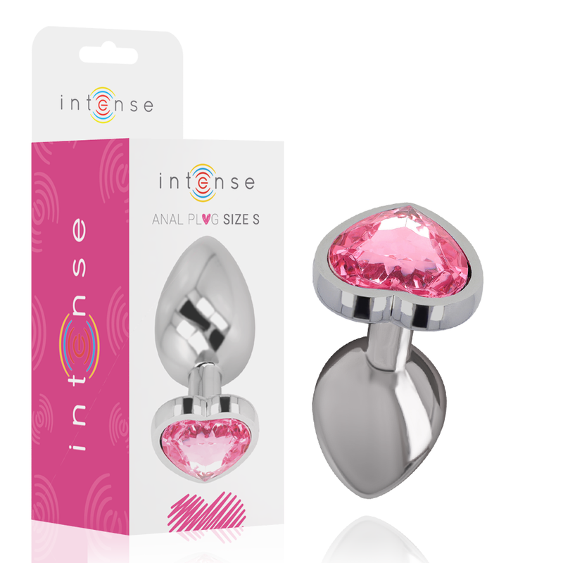 intense---plug-anal-metal-aluminio-corazÓn-rosa-talla-s-0