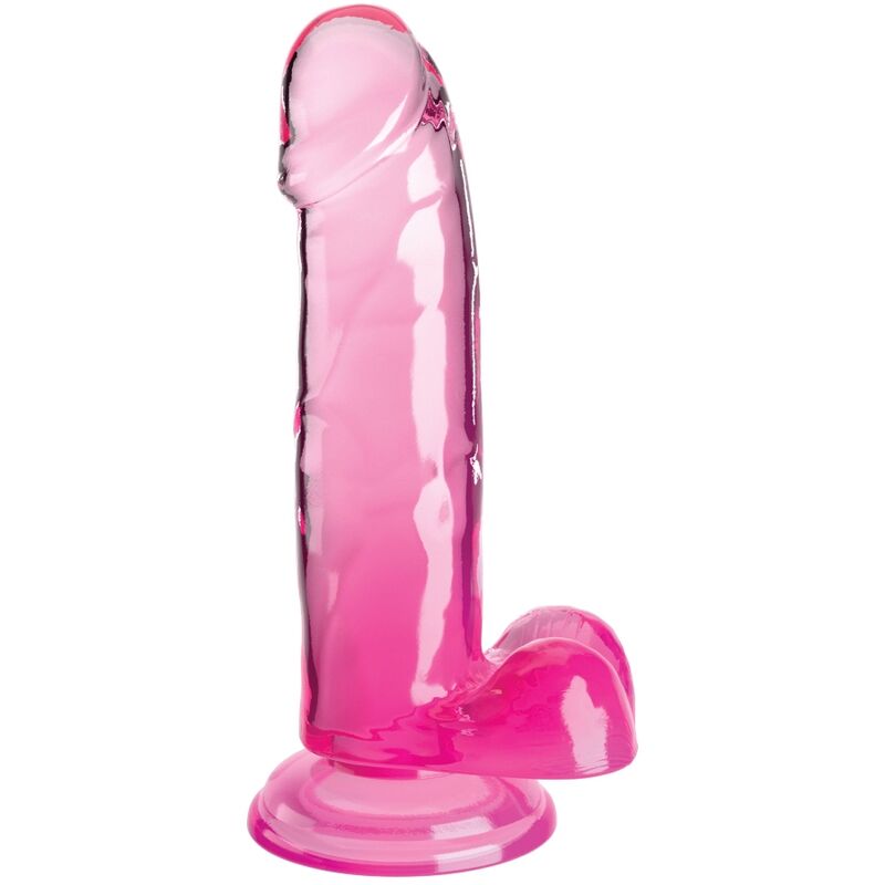 king-cock---clear-pene-realistico-con-testiculos-15.2-cm-rosa-0