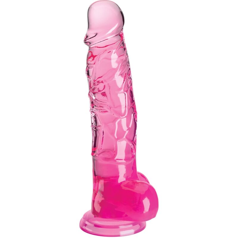 king-cock---clear-pene-realistico-con-testiculos-16.5-cm-rosa-0