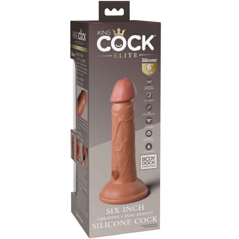 king-cock---elite-dildo-realistico-vibrador-&-silicona-15.2-cm-caramelo-4