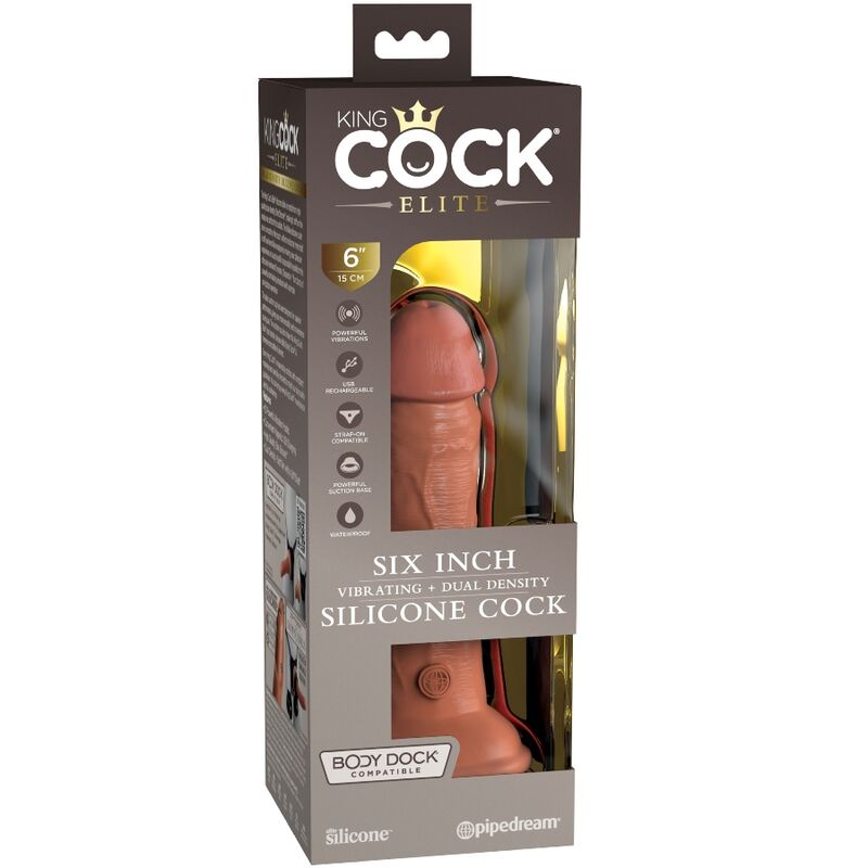 king-cock---elite-dildo-realistico-vibrador-&-silicona-15.2-cm-caramelo-5