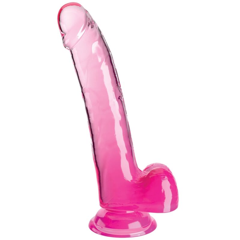 king-cock---clear-dildo-con-testiculos-20.3-cm-rosa-0