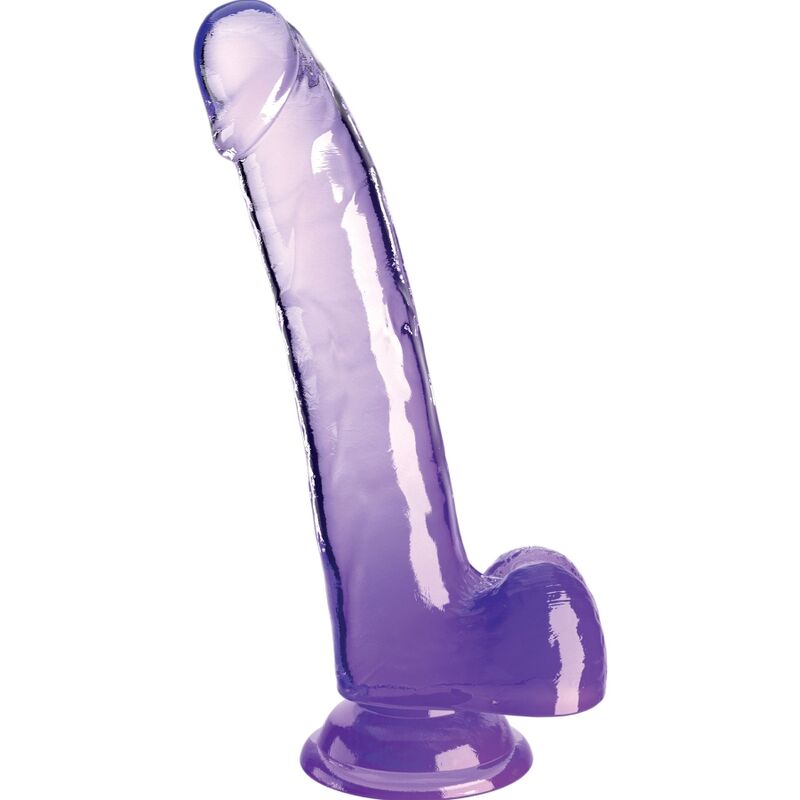 king-cock---clear-dildo-con-testiculos-20.3-cm-morado-0