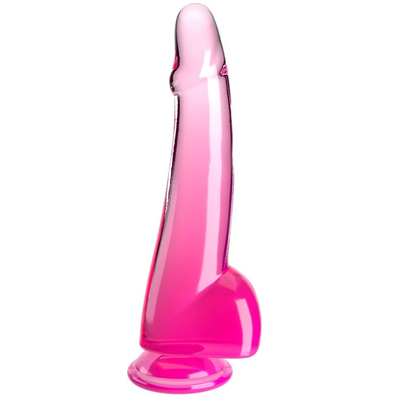 king-cock---clear-dildo-con-testiculos-19-cm-rosa-0