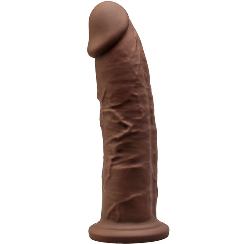 silexd---modelo-2-pene-realistico-silicona-premium-silexpan-marron-19-cm-0