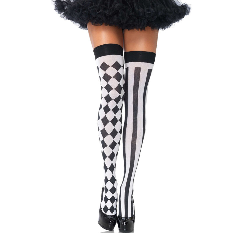 leg-avenue---calcetines-altos-arlequin-negro/blanco-0