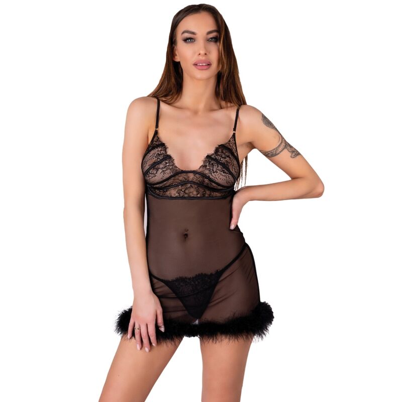 livco-corsetti-fashion---zerunam-set-babydoll-+-tanga-negro-s/m-0