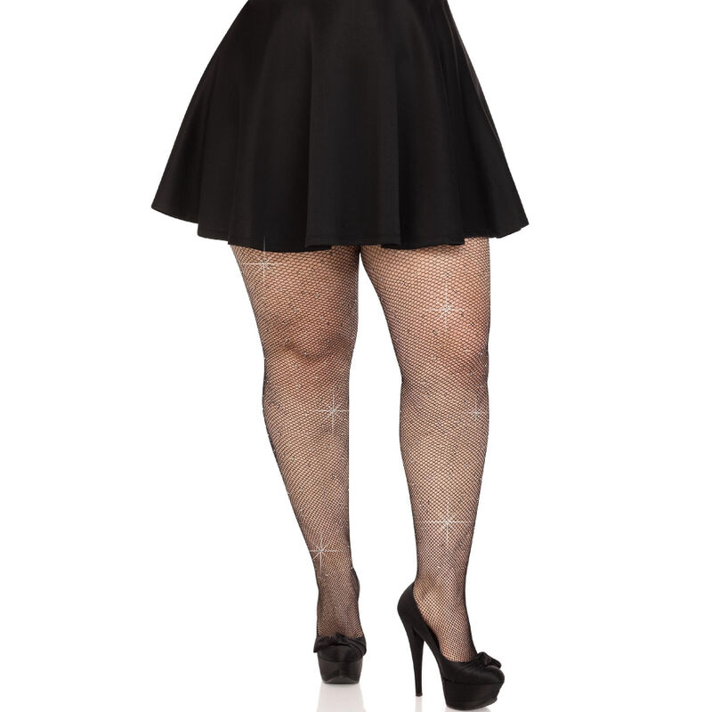 leg-avenue---medias-rejilla-cristalizada-negro-plus-size-0