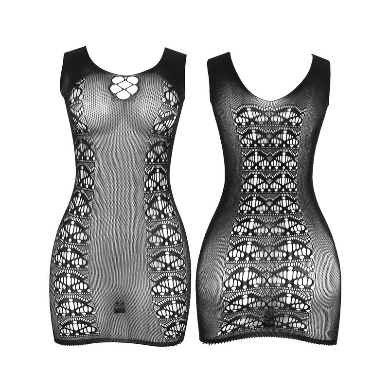 subblime---952167-vestido-de-rejilla-corto-elstico-negro-talla-Única-3