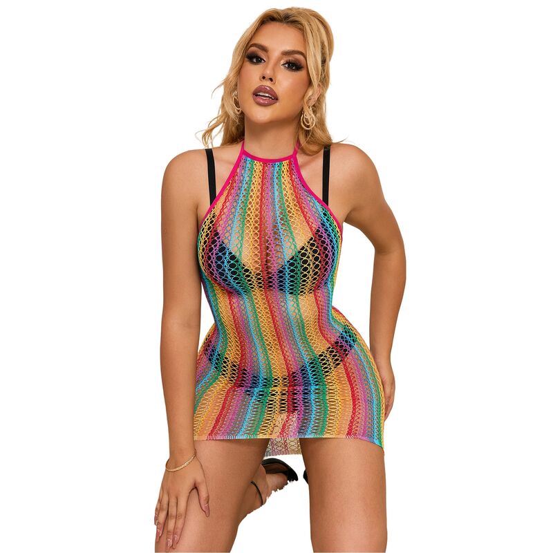 subblime---952341-vestido-de-rejilla-arcoiris-talla-Única-2