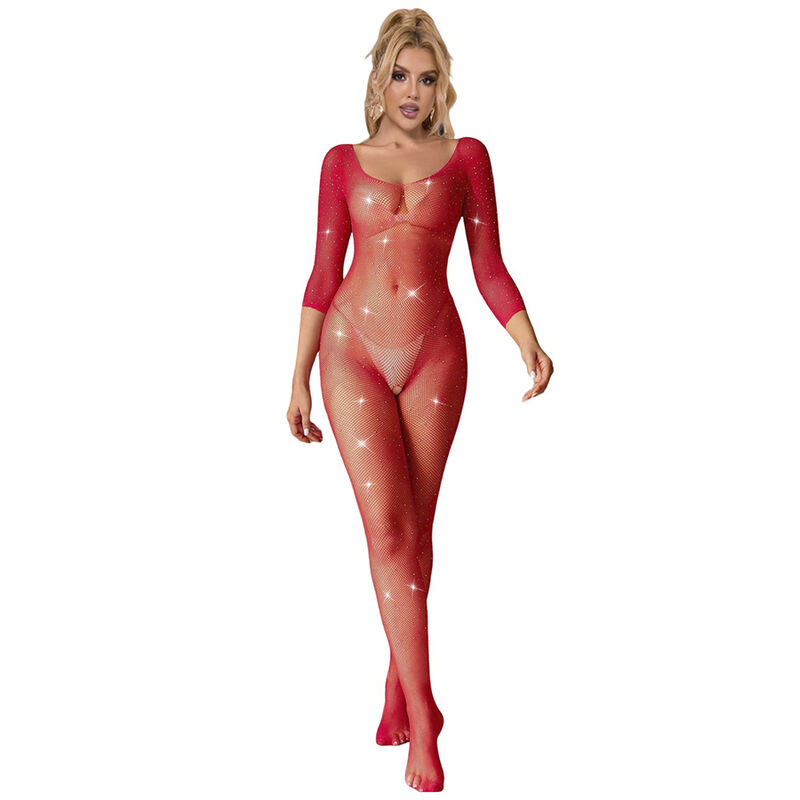 subblime---952419-bodystocking-de-rejilla-con-diamantes-manga-larga-rojo-talla-Única-0