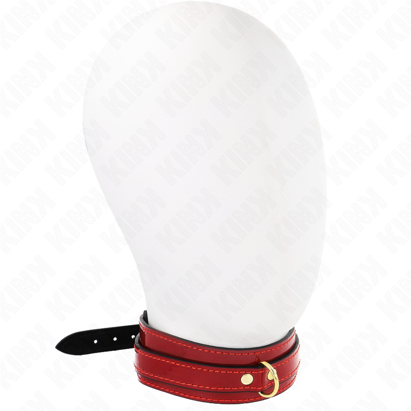 kink---collar-ajustable-rojo-vino-detalles-dorados-29-42.5-cm-x-4-cm-0