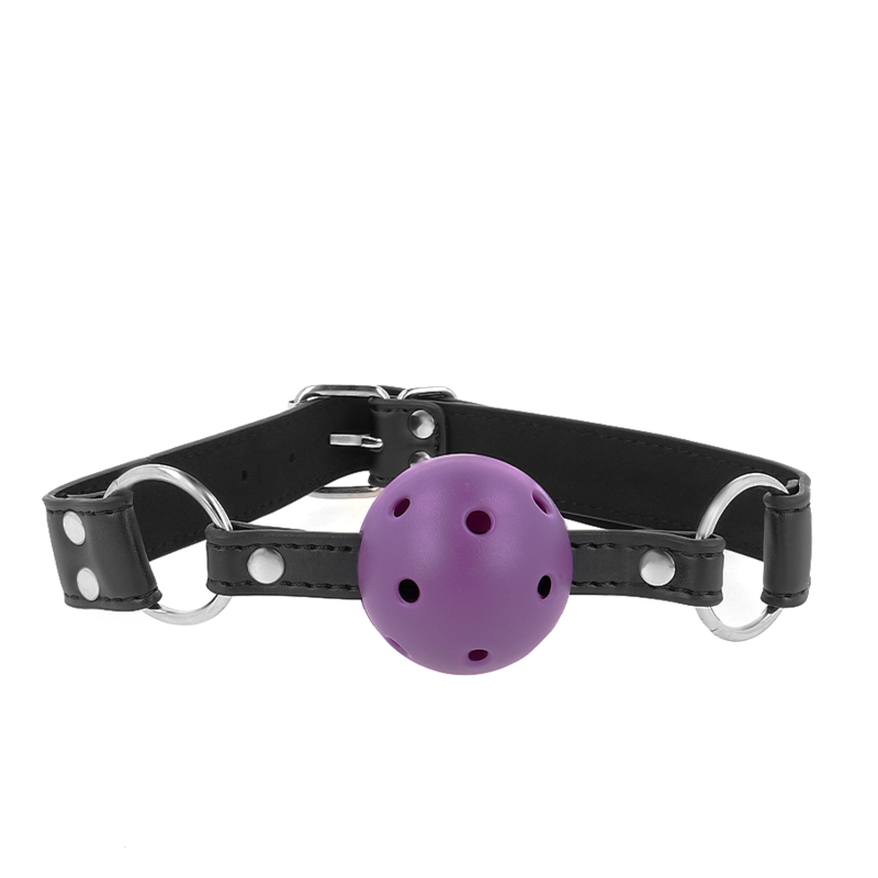 kink---mordaza-de-bola-4-cm-transpirable-con-doble-remache-morado-62-x-2.5-cm-ajustable-42-58-cm-0