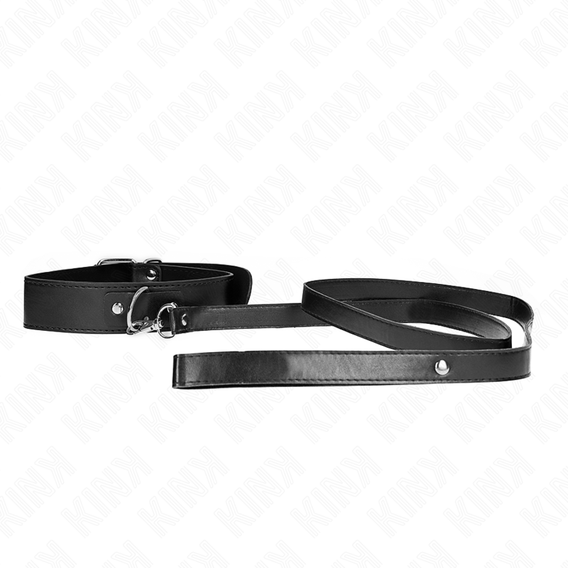 kink---collar-con-correa-116-cm-fino-negro-ajustable-32-50-cm-x-8-cm-0