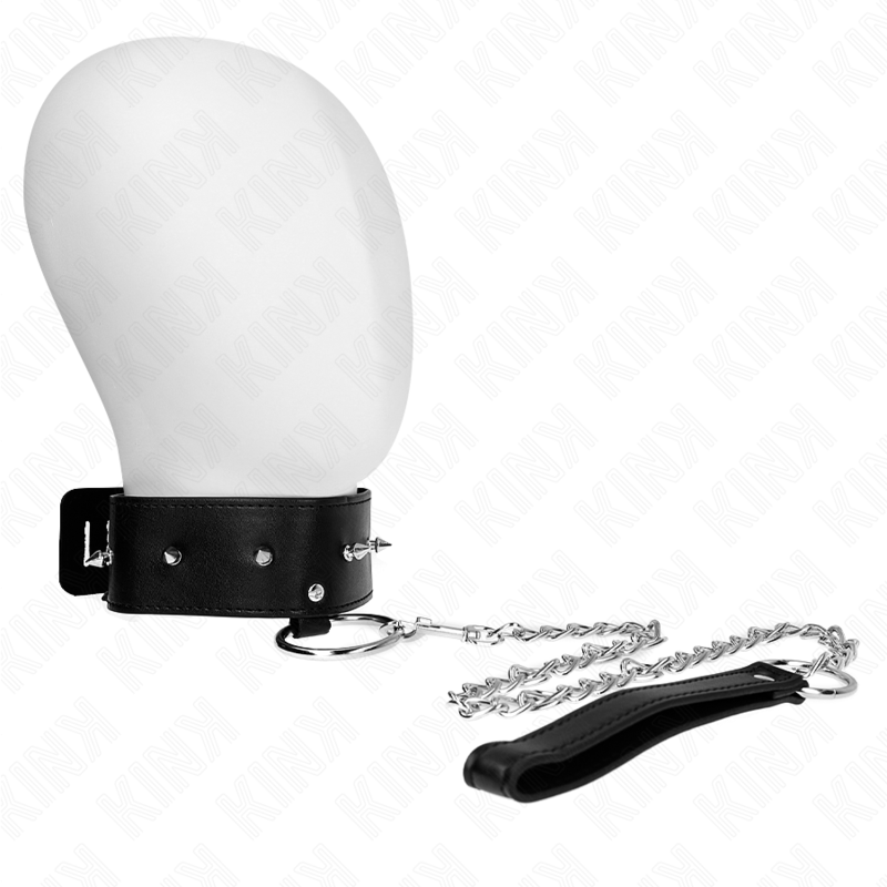 kink---collar-con-correa-65-cm-con-tachuelas-plateadas-modelo-2-ajustable-36-43-cm-x-5-cm-0