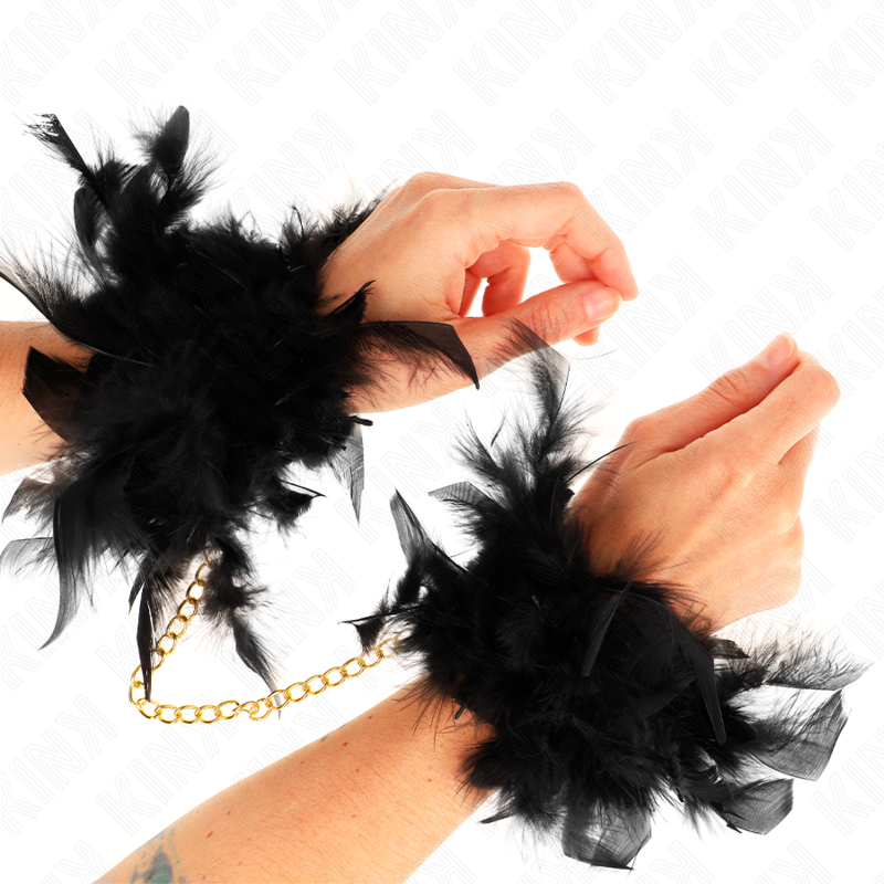 kink---esposas-de-plumas-negro-con-cadena-dorada-modelo-1-0