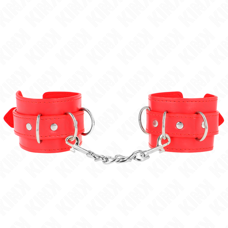 kink---muÑequeras-con-3-anillas-en-d-ajustable-rojo-17.5-25-cm-x-6-cm-0