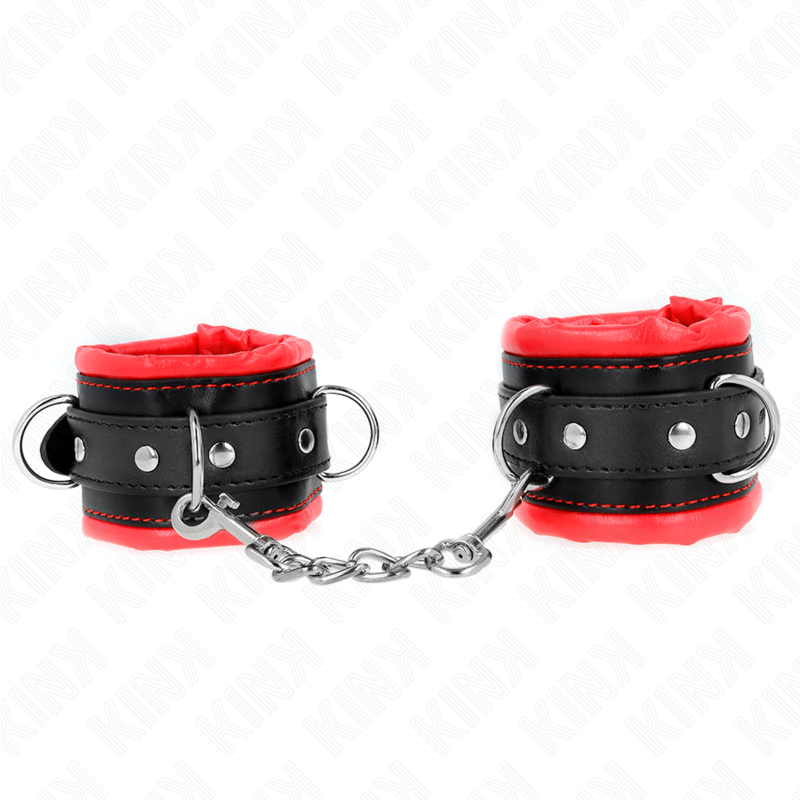 kink---muÑequeras-estilo-heavy-forro-rojo-ajustable-20-30-cm-x-6-cm-0
