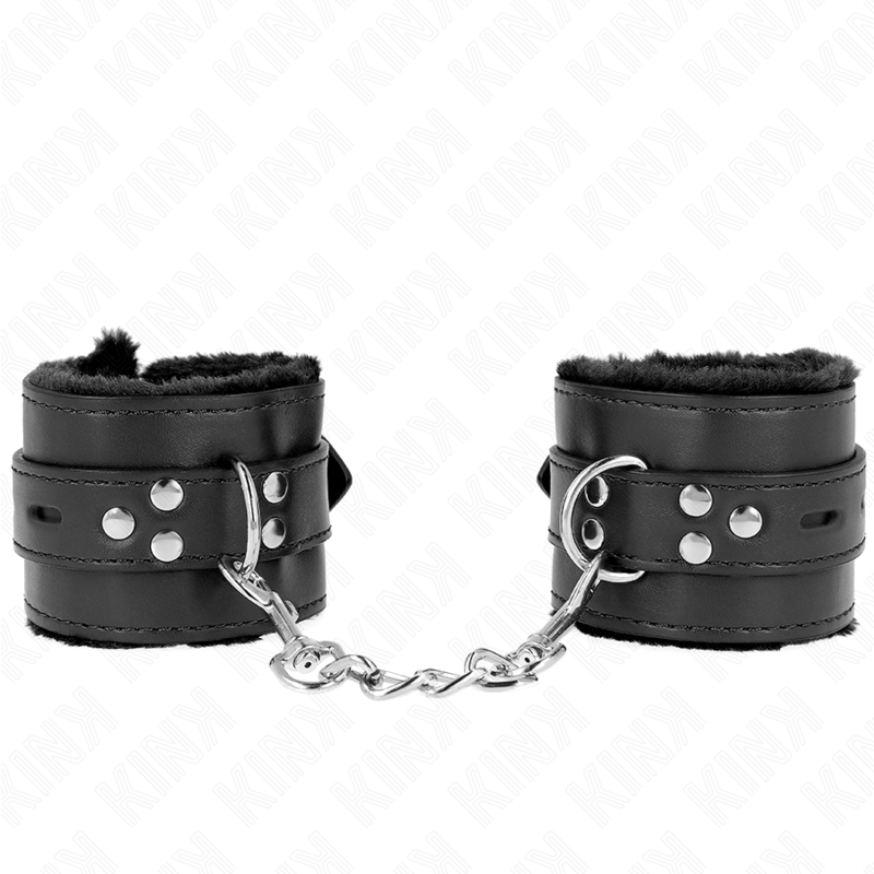 kink---muÑequeras-forradas-con-agujeros-cuadrados-negro-y-correa-negro-ajustable-17-29-cm-x-6-cm-0