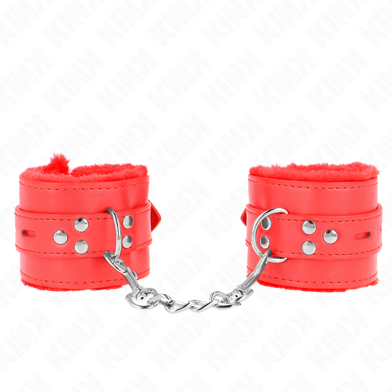 kink---muÑequeras-forradas-con-agujeros-cuadrados-rojo-y-correa-rojo-ajustable-17-29-cm-x-6-cm-0