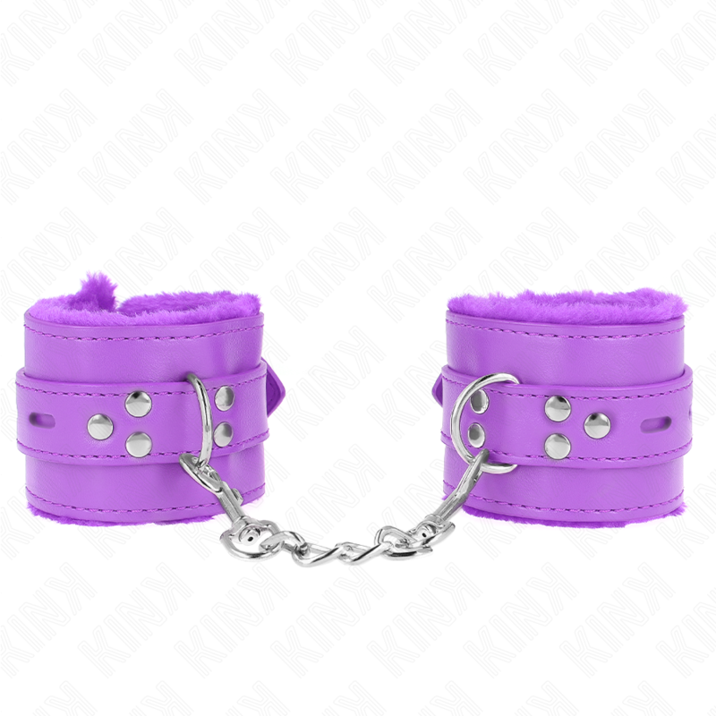 kink---muÑequeras-forradas-con-agujeros-cuadrados-violeta-y-correa-violeta-ajustable-17-29-cm-x-6-cm-0