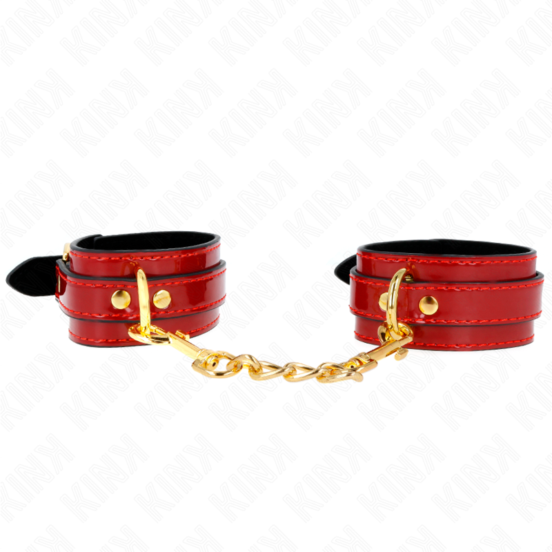 kink---muÑequeras-joanna-angel-rojo-ajustable-con-cadena-dorado-16.5-26-cm-x-4-cm-0