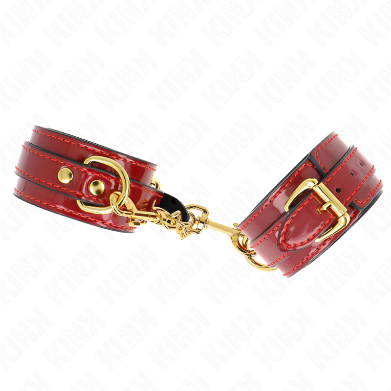 kink---muÑequeras-joanna-angel-rojo-ajustable-con-cadena-dorado-16.5-26-cm-x-4-cm-1