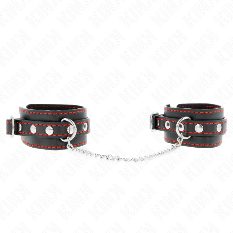 kink---muÑequeras-pequeÑa-negro-con-detalles-en-rojo-ajustable-14-24-cm-x-3.5-cm-0