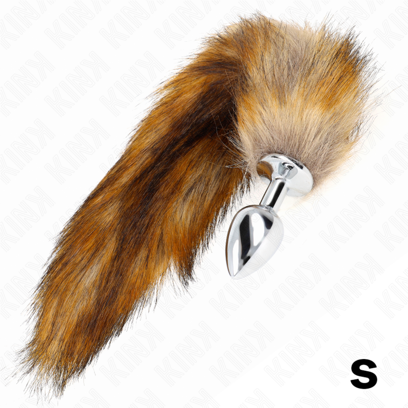 kink---plug-anal-talla-s-7-x-3-cm-con-cola-sintÉtica-40-cm-marrÓn-0