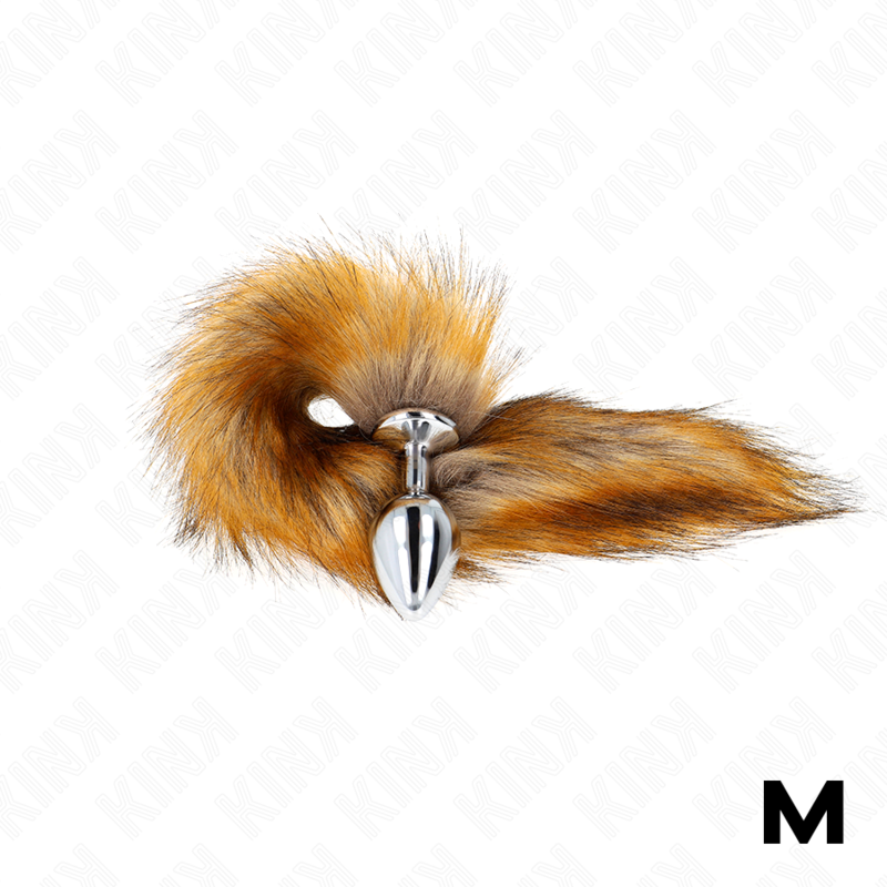 kink---plug-anal-talla-m-8-x-3.5-cm-con-cola-sintÉtica-40-cm-marrÓn-0