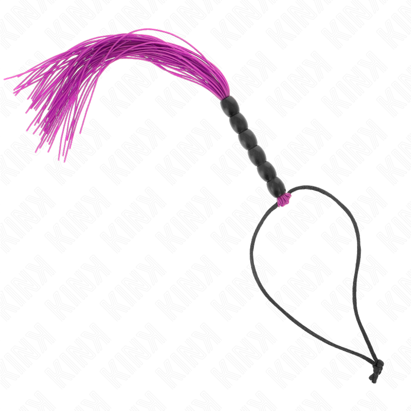 kink---mini-lÁtigo-de-silicona-con-agarre-6-bolas-morado-26-cm-0