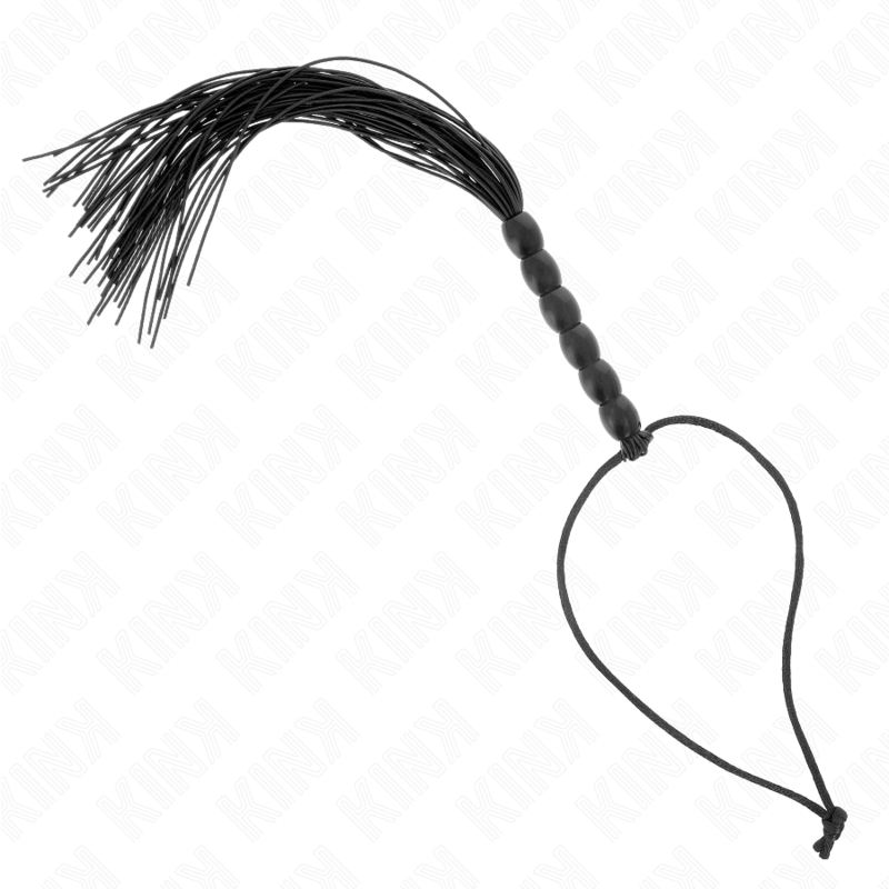 kink---mini-lÁtigo-de-silicona-con-agarre-6-bolas-negro-26-cm-0