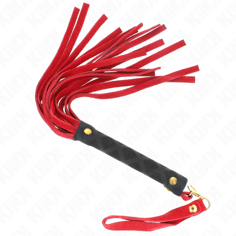 kink---lÁtigo-mini-piel-de-ante-rojo-30-cm-0
