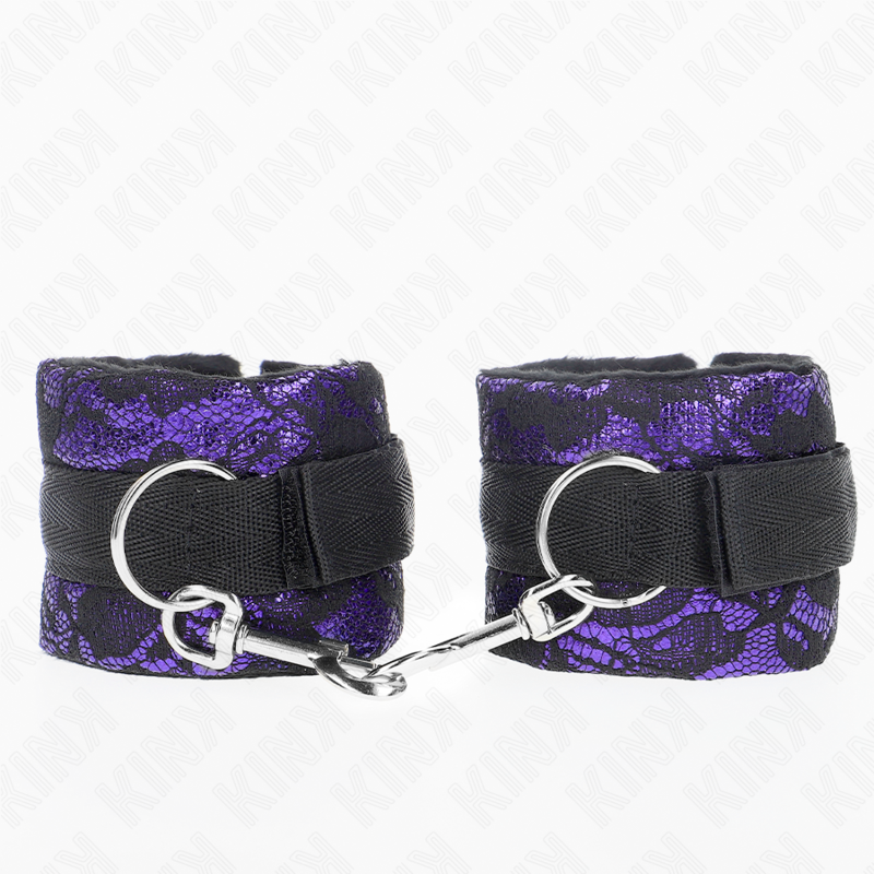 kink---muÑequeras-cortas-de-encaje-terciopelo-y-uniÓn-de-nylon-violeta/negro-23-x-6.5-cm-0