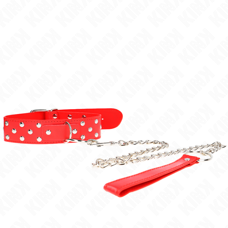 kink---collar-con-correa-65-cm-remache-anilla-rojo-ajustable-36-50-cm-x-3.8-cm-0