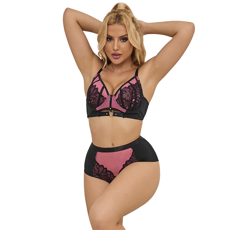 subblime---955571-conjunto-sujetador-con-cremallera-de-malla-de-charol-rosa-s/m-0