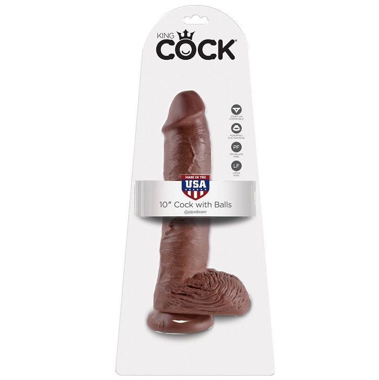 king-cock---10-pene-realistico-marron-26.5-cm-0