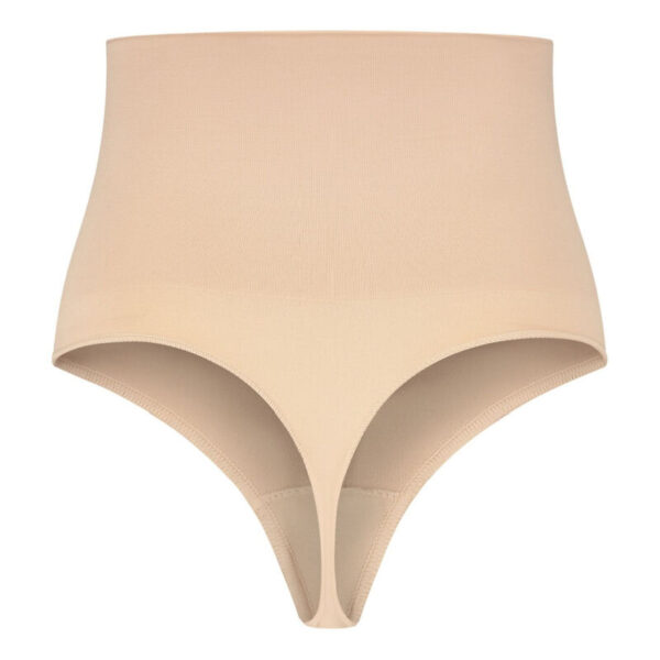 Bye-bra - faja sin costuras estilo tanga beige talla s