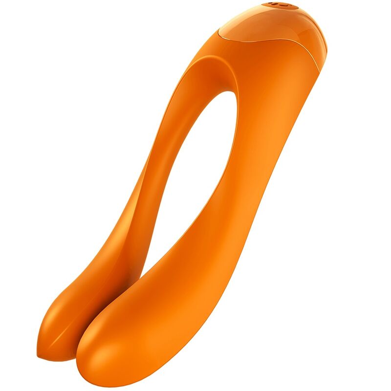 Satisfyer - candy cane vibrador dedo naranja