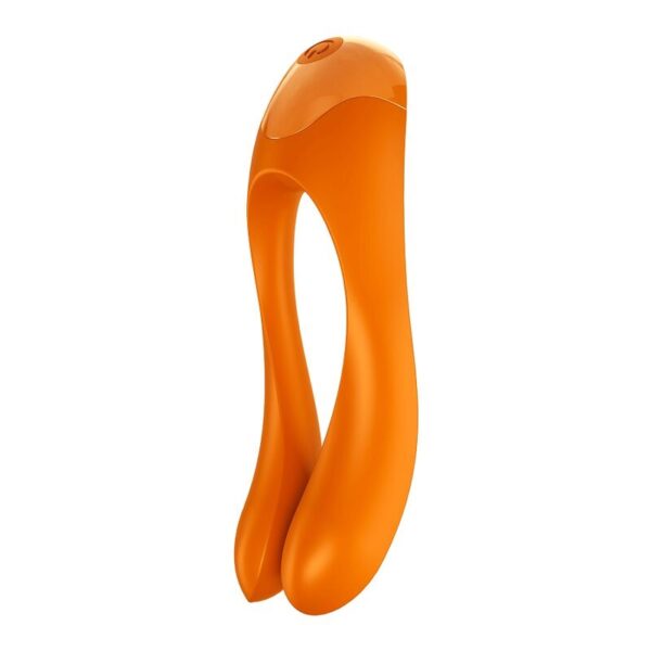 Satisfyer - candy cane vibrador dedo naranja