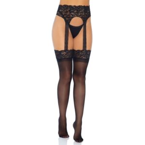 Leg avenue - medias con liguero opacas talla unica