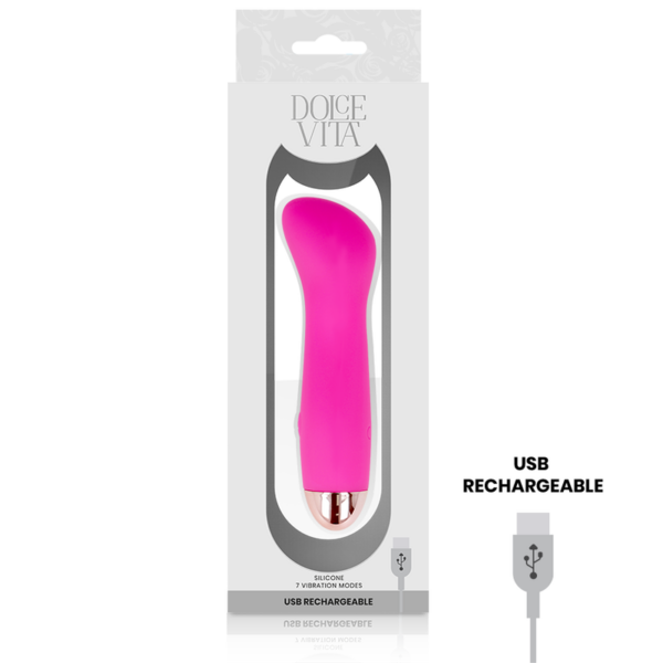 Dolce vita - vibrador recargable one rosa 7 velocidades